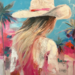 The original painting in my studio.  Coastal Cowgirl - She is Blessed Indeed by Tiffany Bohrer.  